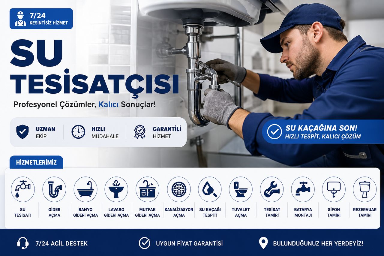 Menteş mutfak gideri açma dahil 7/24 su tesisatçısı hizmetleri: lavabo altı sifon ve tesisat müdahalesi